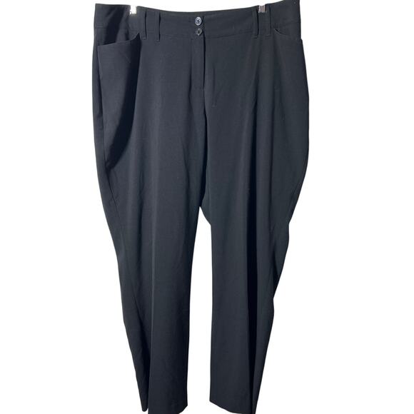 Lane Bryant Dress Pants 18 Black Wide Leg Classic Basic Capsule Minimalist - Picture 1 of 14